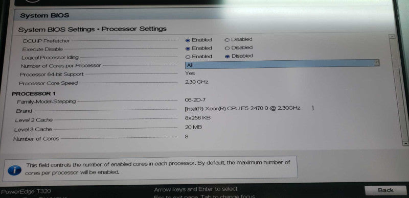 Dell poweredge T320 Xeon E5-2470 @ 2.30ghz / 24gb ram / H310 adapter #