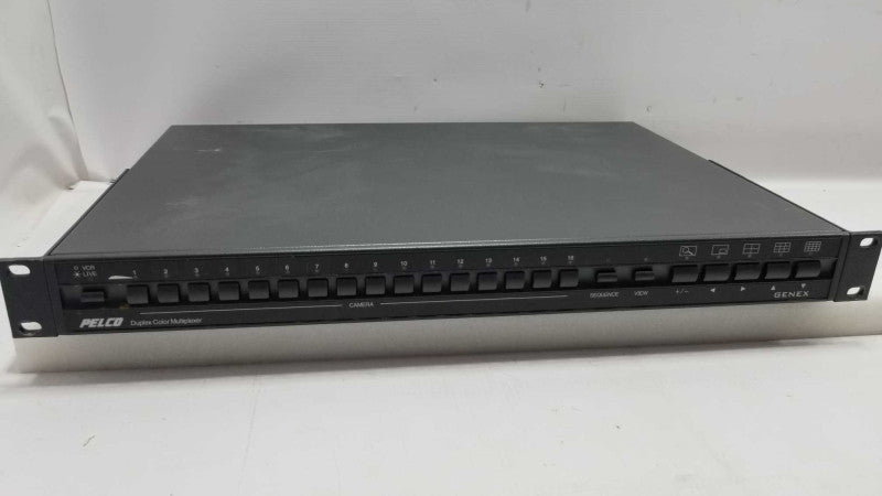 PELCO MX4016CD MULTIPLEXER 16 CHANNEL COLOR 110-240VAC 50/60HZ AS-IS For PARTs ~