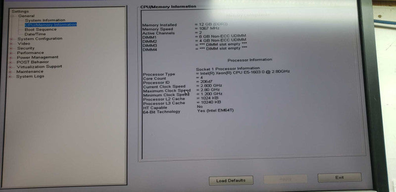 Dell precision T3600 Xeon E5-1603 @ 2.80ghz / quadro FX 580 / 12gb ram #