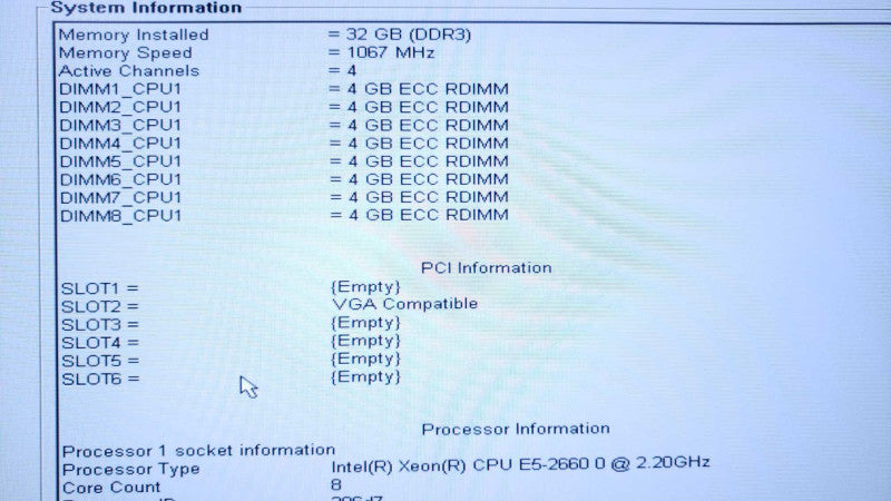 Dell Precision T3610 Xeon E5-2660@2.2GHz 32GB ECC DDR3 Quadro 600 No HDD [ [