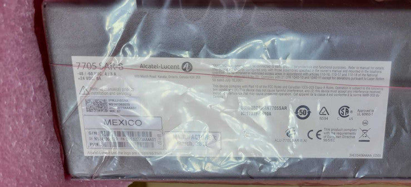 Alcatel-Lucent SAR-8 SHELF PN: 3HE02773AAAA QTY $