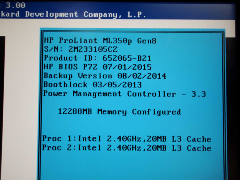 HP ProLiant ML350p Gen 8 2x E5-2665 2.4GHz 12GB DDR3 P420i Controller No HDD |