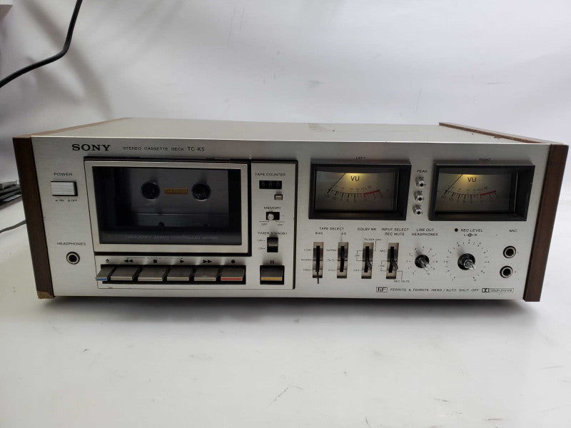 Vintage Sony TC-K5 Single Stereo Cassette Deck Dolby System _ Power-on tested )