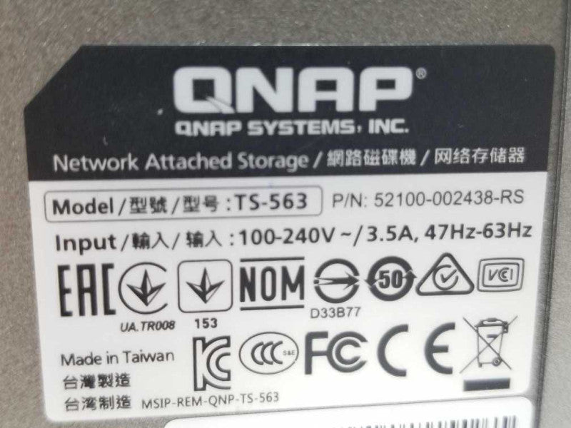 QNAP 5-Bay AMD 64bit x86-based NAS (8GB RAM), 1TB HDD, AS-IS ~