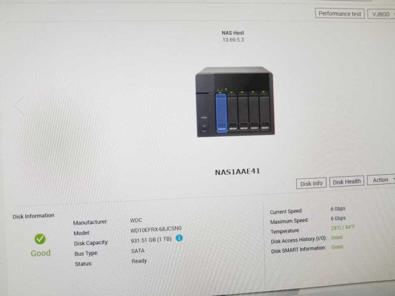 QNAP 5-Bay AMD 64bit x86-based NAS (8GB RAM), 1TB HDD, AS-IS ~