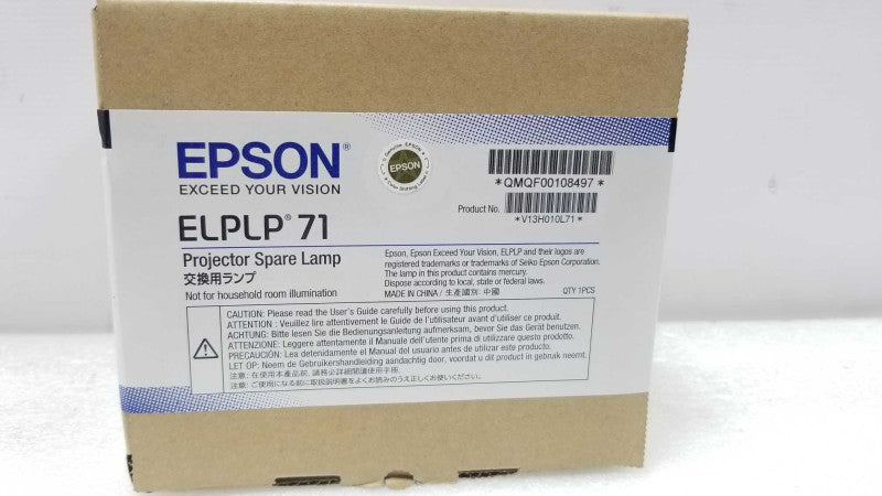 Genuine Original Sealed Brand New Epson Lamp ELPLP71 475W 475wi (V13H010L71) ~