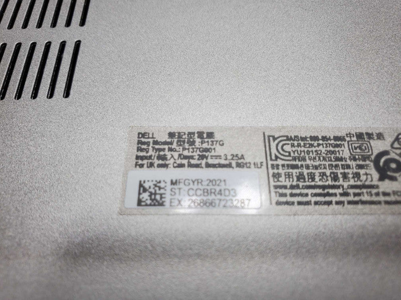 Dell P137G Core i5-1145G7 @ 2.6 GHz 8GB DDR4 250GB SSD (