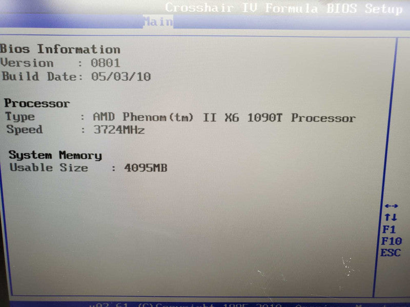 ASUS Crosshair IV Formula, AMD Phenom II X6 1090T 3.7GHz, 4GB DDR3 )
