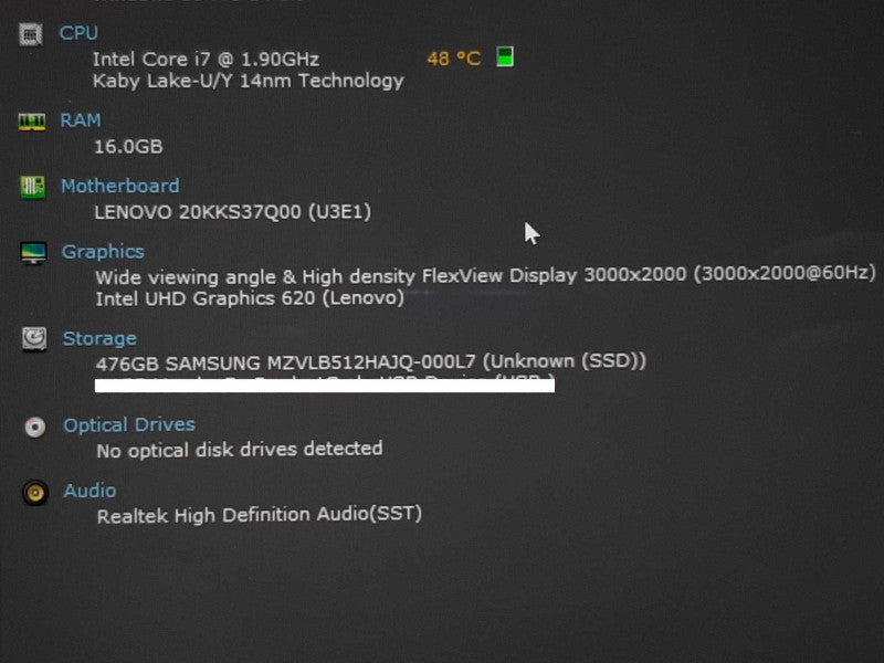 Lenovo ThinkPad X1 Tablet Gen3 TP00089A i7-8650U@1.9GHz 16GB RAM 512GB SSD +