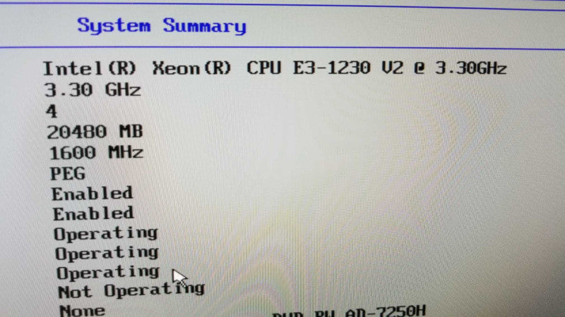 Lenovo ThinkStation E31, Xeon E3-1230 v2 3.3GHz/20GB DDR3, No HDDs, QTY ~