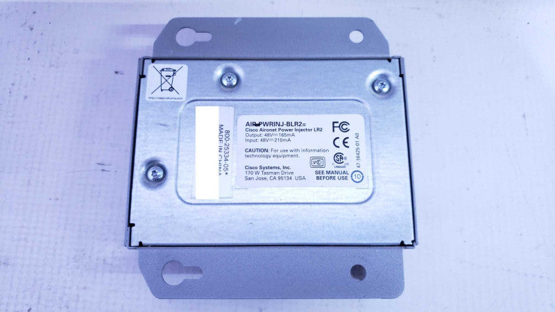 Cisco Aironet Power Injector LR2 AIR-PWRINJ-BLR2= 800-25334-05* [