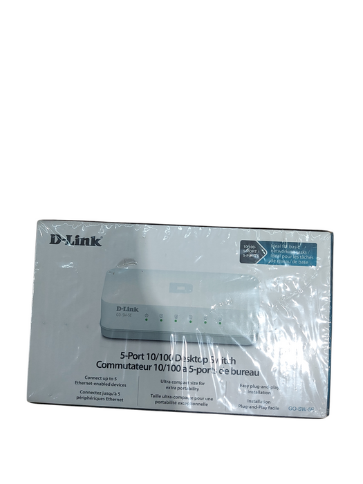 Lot 2x D-Link GO-SW-5E 5-Port 10/100 Desktop Switch