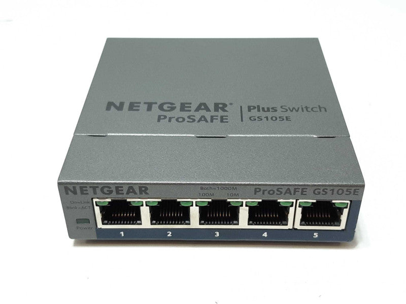 Netgear ProSafe Plus Switch GS105E v2 5-Port Gigabit Ethernet Switch +