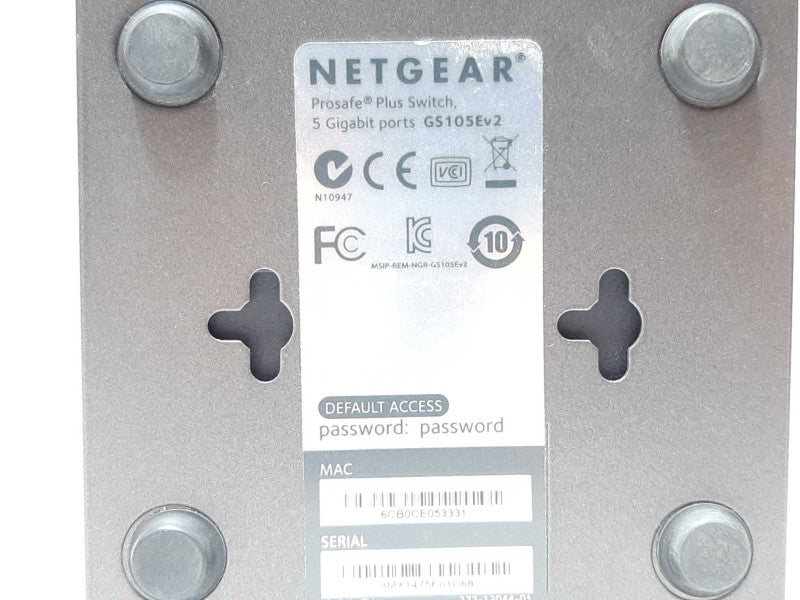 Netgear ProSafe Plus Switch GS105E v2 5-Port Gigabit Ethernet Switch +