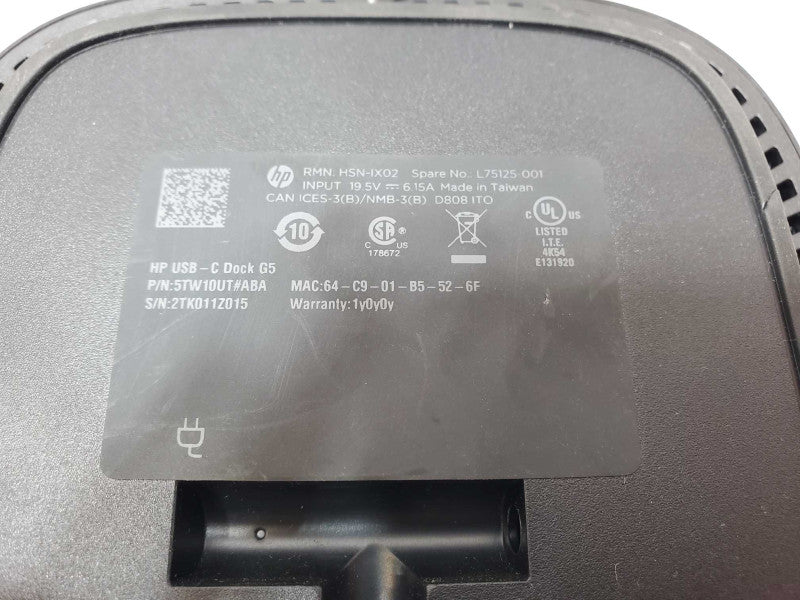 HP USB-C Dock G5 5TW10UT#ABA L75125-001 HSN-IXO2 docking station, see pictures _