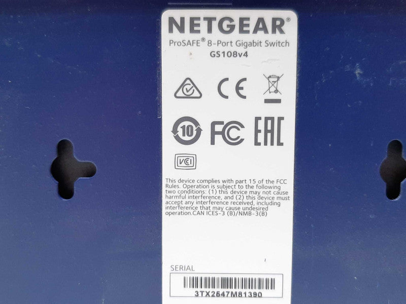 Netgear GS108 V4 ProSAFE 8-Port Gigabit Switch +