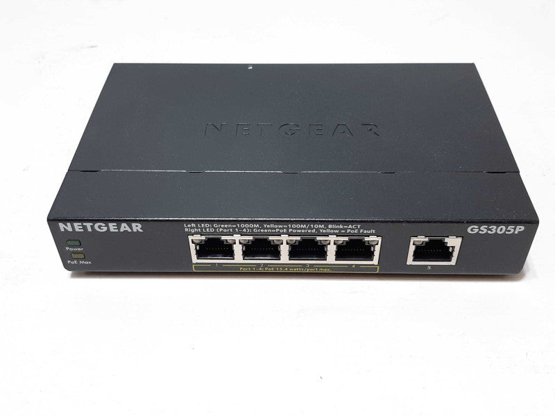 Netgear GS305P 5-Port Gigabit Ethernet 4-Port PoE Switch +