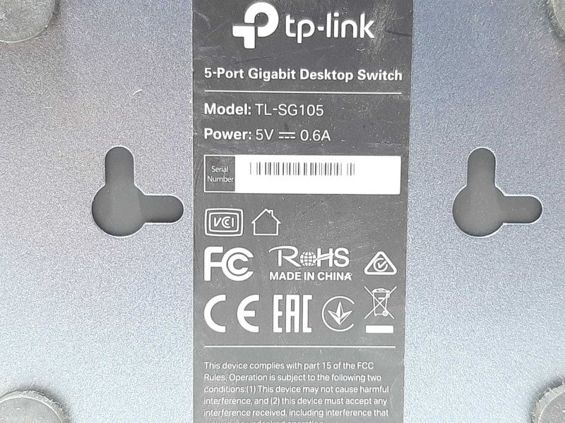 TP-Link TL-SG105 5-Port Gigabit Desktop Switch +
