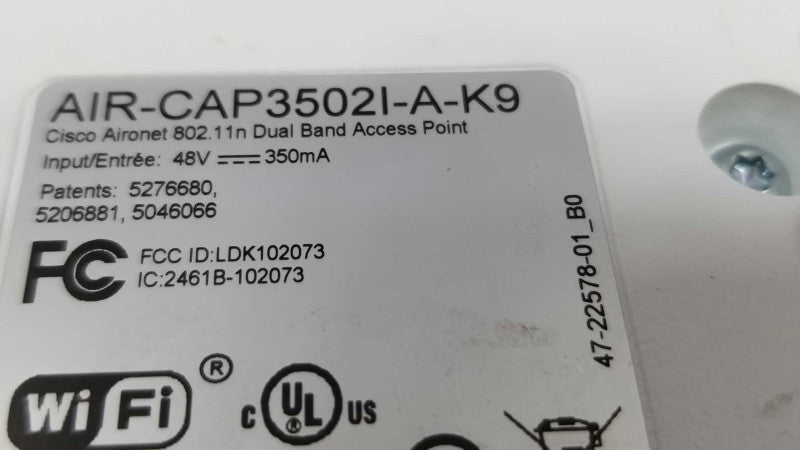 Cisco AIR-CAP3502I-A-K9 Aironet Wireless Access Point, QTY ~