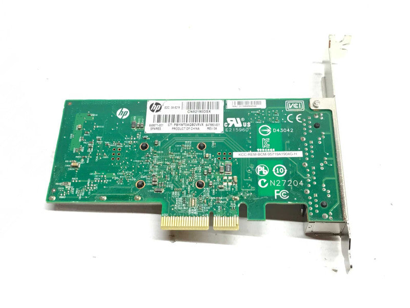 HP 331T Ethernet 1GB 4-Port Full Profile Ethernet Adapter 649871-001 +