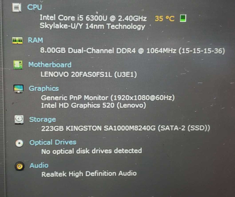 Lenovo ThinkPad T460S Core i5-6300U @2.4GHz 8GB DDR4 240GB SSD )