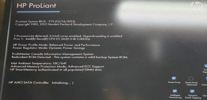 HP Proliant MP350p Gen8 Xeon E5-2620 @ 2.00ghz / 24gb ram / P420i Ctrl #