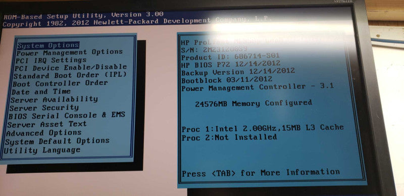 HP Proliant MP350p Gen8 Xeon E5-2620 @ 2.00ghz / 24gb ram / P420i Ctrl #