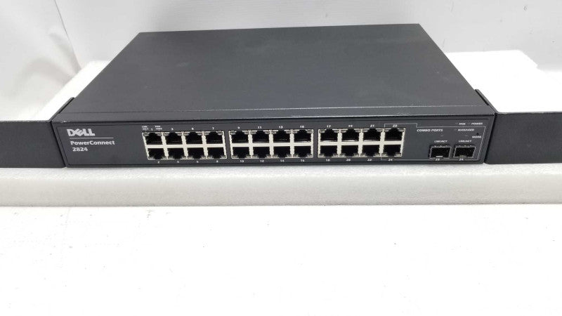 Dell Powerconnect 2824 24 Port Gigabit Ethernet Switch, FCTY RESET ~