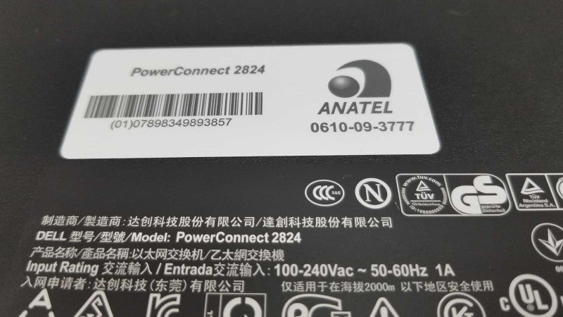 Dell Powerconnect 2824 24 Port Gigabit Ethernet Switch, FCTY RESET ~