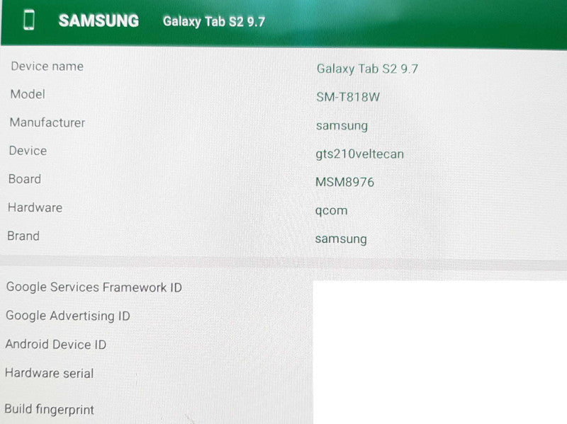 SAMSUNG GALAXY TAB S2 32GB SM-T818W WIFI 4G LTE GSM ~