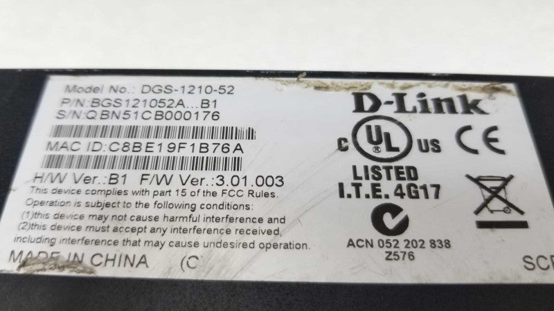 D-Link Web Smart DGS-1210-48 48 Port Gigabit Network Rack Switch - FCTY RESET ~