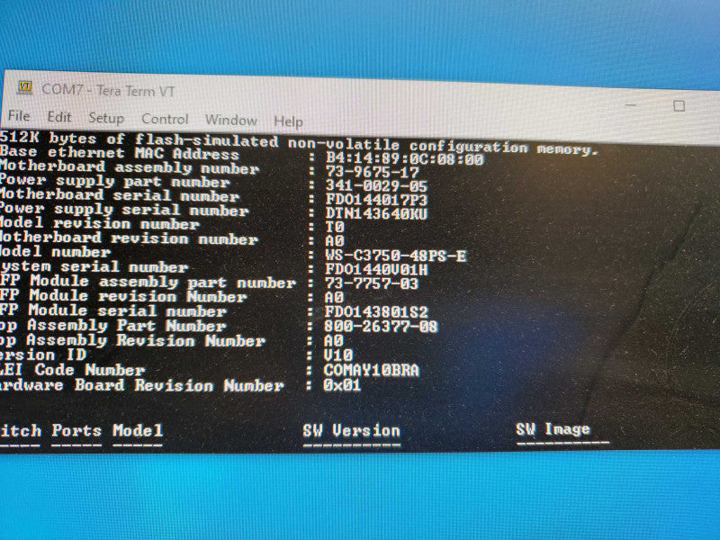 Cisco Catalyst WS-C3750-48PS-E 48x Ports 4x SFP Ports Switch _ Reset )
