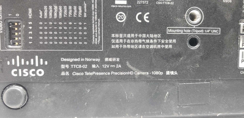 Cisco Tandberg TTC8-02 TelePresence PrecisionHD 1080p Camera #