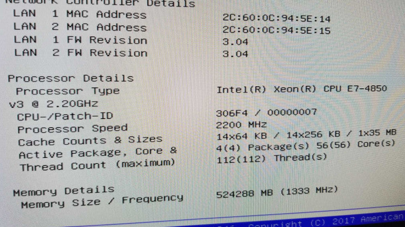 Fujitsu Primergy RX4770 M2 4x 28-Core E7-4850v3 2.2Ghz/512GB DDR4, CP400i  ~