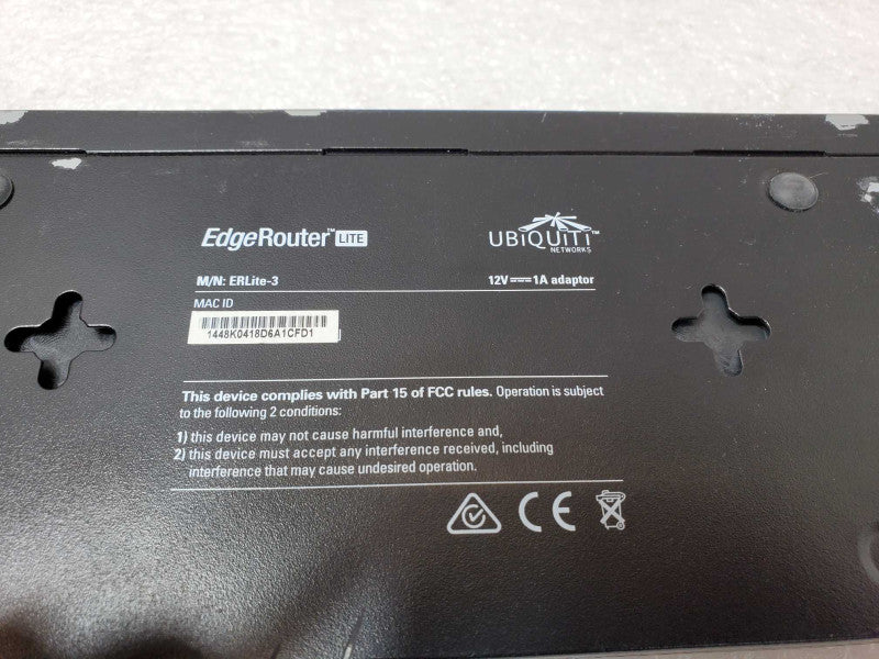 Ubiquiti Networks EdgeRouter Lite ERLite-3, Factory reset _