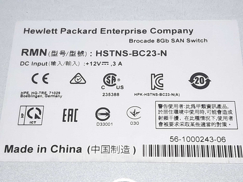 HP Brocade HSTNS-BC23-N 8GB 8-Port SAN Switch For BladeSystem +