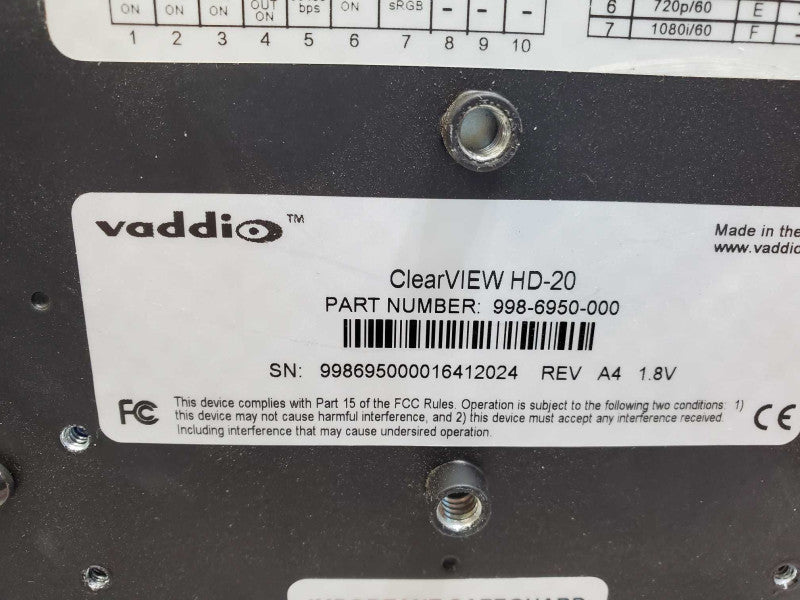 VADDIO ClearView hd-20se, Conference Camera AS-IS )