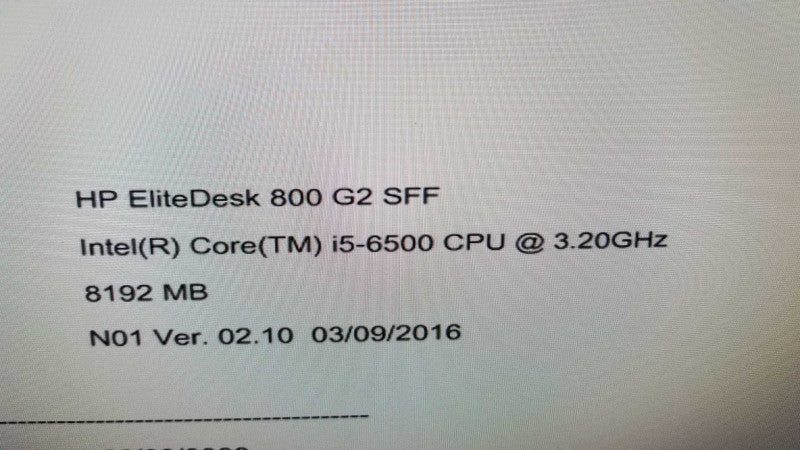 HP EliteDesk 800 G2 SFF, i5-6500 3.2GHz/8GB DDR4, NO HDDs, QTY~