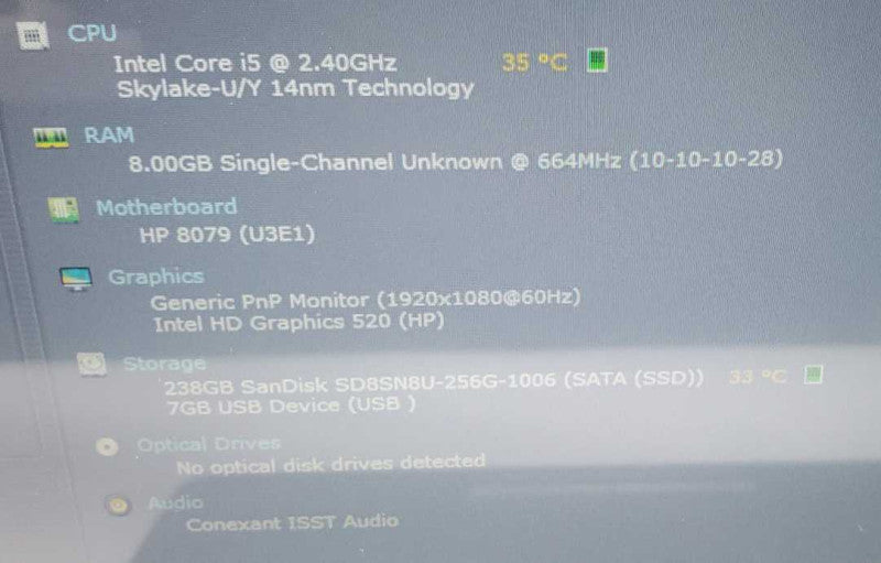 HP EliteBook 840 G3 Core i5-6300U @ 2.4 GHz 8GB DDR4 250GB SSD *Touchscreen* (