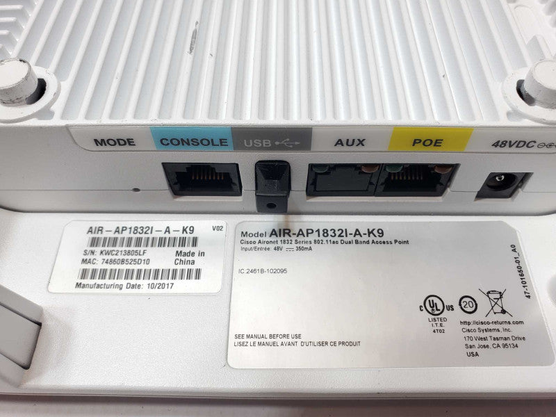 Cisco AIR-AP1832I-A-K9 Aironet 1832 Series 802.11ac Dual Band Access point _