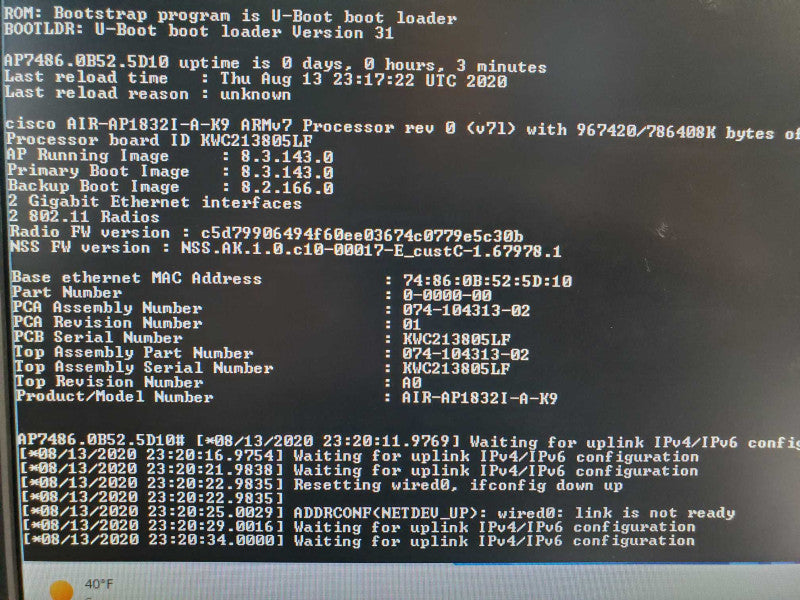 Cisco AIR-AP1832I-A-K9 Aironet 1832 Series 802.11ac Dual Band Access point _