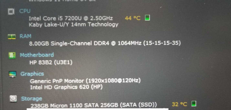 HP EliteBook 840 G5 14\\" Core i5-7200U 2.5GHZ/8GB, 256GB SSD  ~