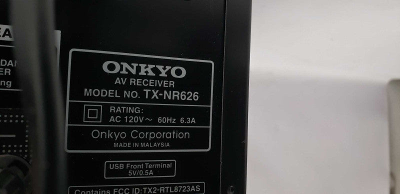Onkyo AV Receiver TX-NR626 7.2 Channel Network Digital Dolby Audio #