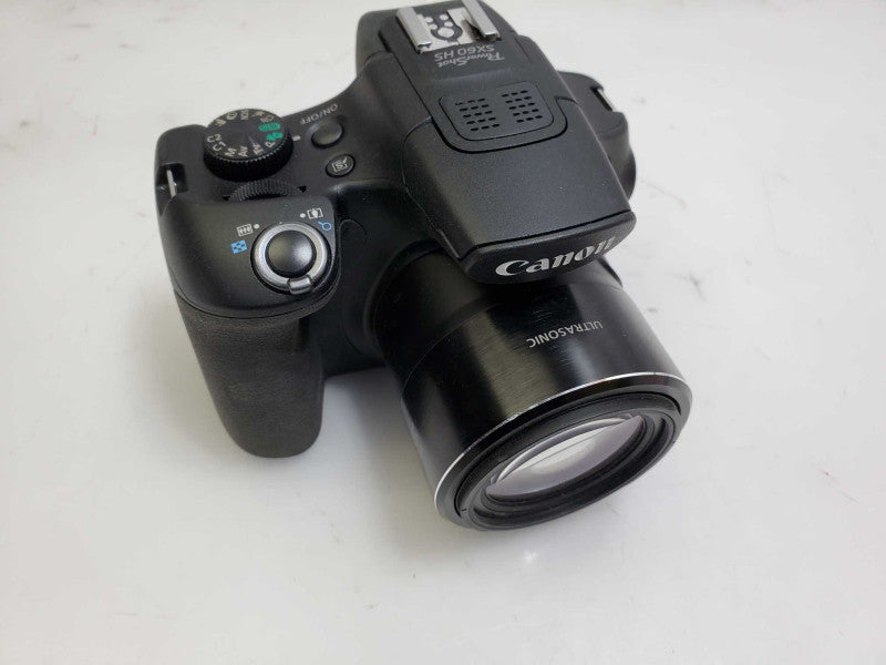 Canon PowerShot SX60 HS 16.1MP Digital Camera Black _ Tested )
