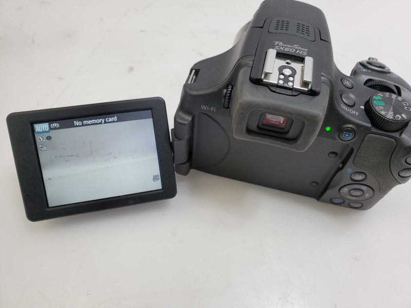 Canon PowerShot SX60 HS 16.1MP Digital Camera Black _ Tested )