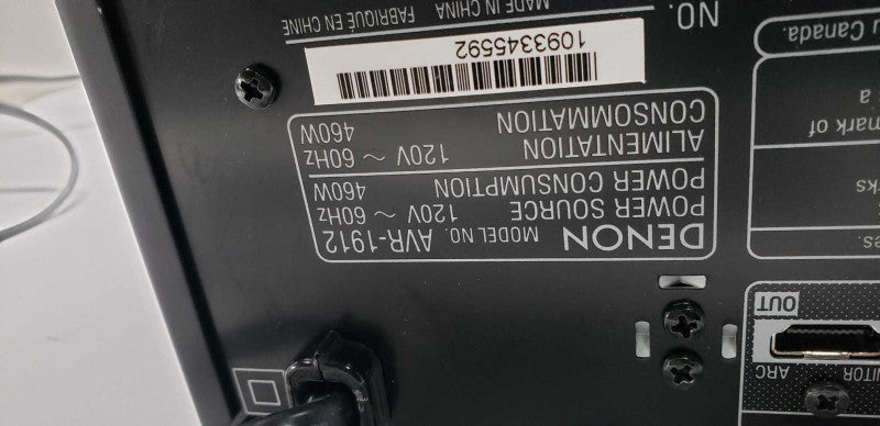 Denon AVR-1912 7.1 Home Theater Integrated Network Receiver HDMI Airplay #