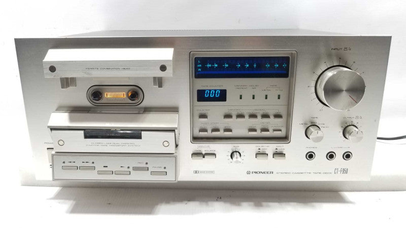 Pioneer CT-F950 Vintage Monster Cassette Tape Player Blueline Silver, READ* ~