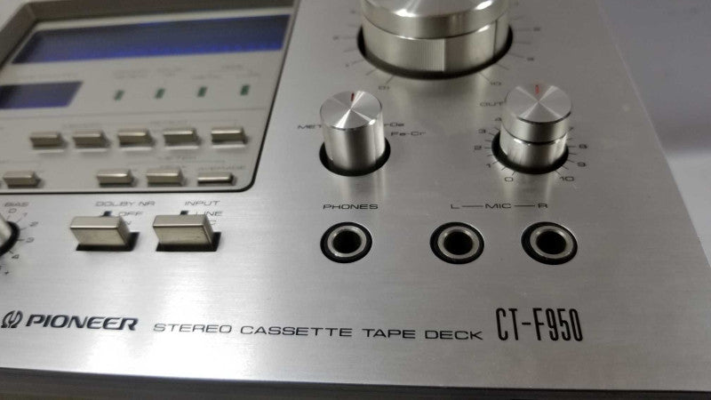 Pioneer CT-F950 Vintage Monster Cassette Tape Player Blueline Silver, READ* ~