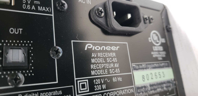 Pioneer SC-65 9.2-Channel AV Receiver / SEE NOTES #