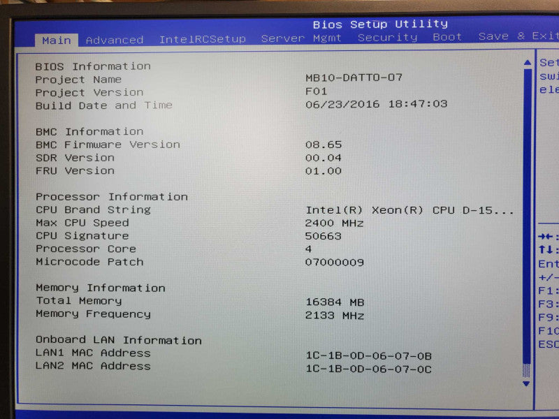 Datto S3B3000 WS, Xeon D-1521 2.4GHz, 16GB DDR4, 4x HDD Trays, No HDD _